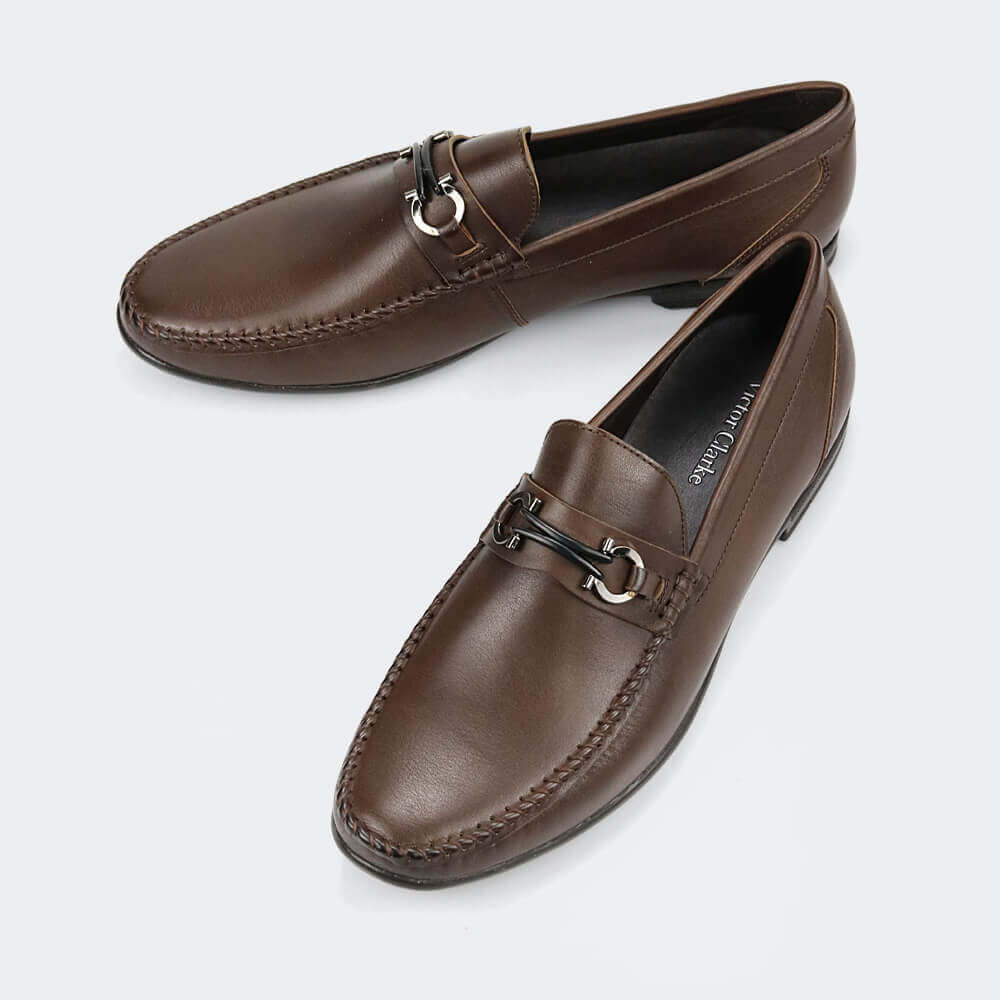 Kosciuszko معدي أساسي  احذية رسمية للرجال بتصميم مريح للقدمين باللون البني • متجر العراب